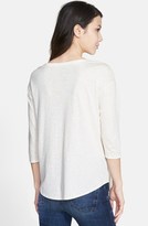 Thumbnail for your product : Lucky Brand 'Sketched Floral' Three-Quarter Sleeve Tee