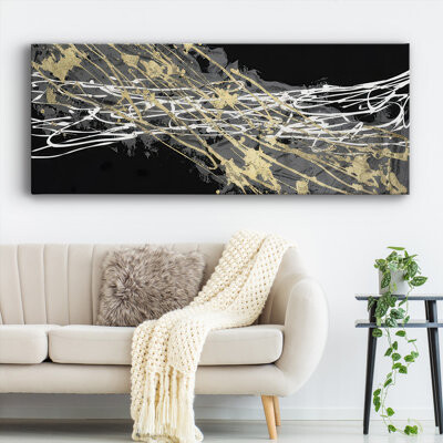 Everly Quinn Mistral III in Black - Wrapped Canvas Print