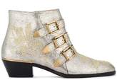 Thumbnail for your product : Chloé Grey Glitter Susanna Ankle Boots