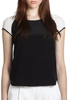 Thumbnail for your product : Diane von Furstenberg Liva Colorblock Tee