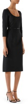 Thumbnail for your product : Gucci Square-G Buckle Silk & Wool Cady Crepe Dress