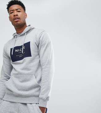 Nicce London hoodie in gray with box logo exclusive to ASOS
