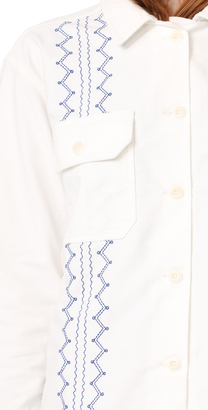 The Great The Embroidered Army Shirt Jacket