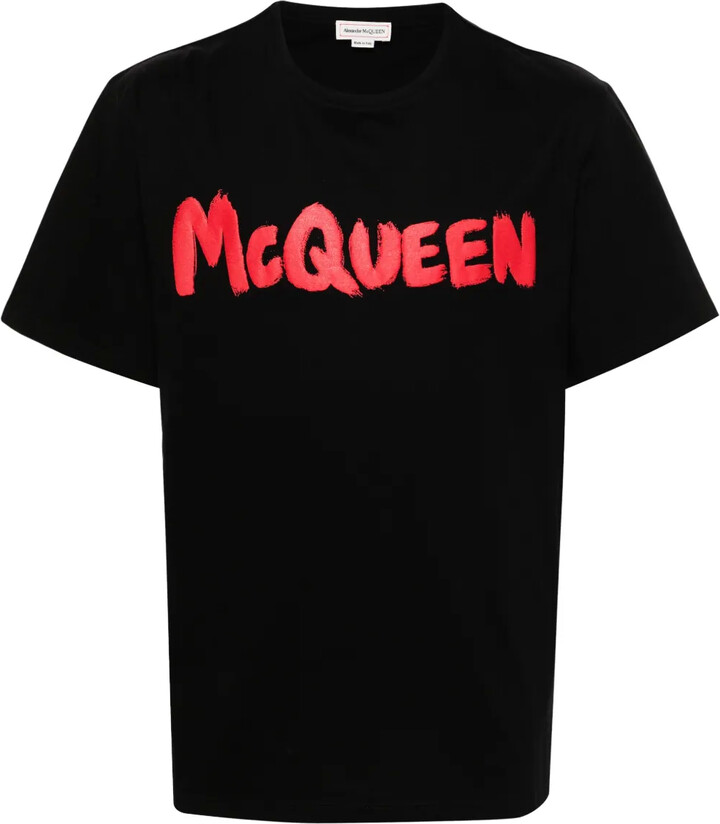 Alexander McQueen Logo Graffiti-Print T-Shirt