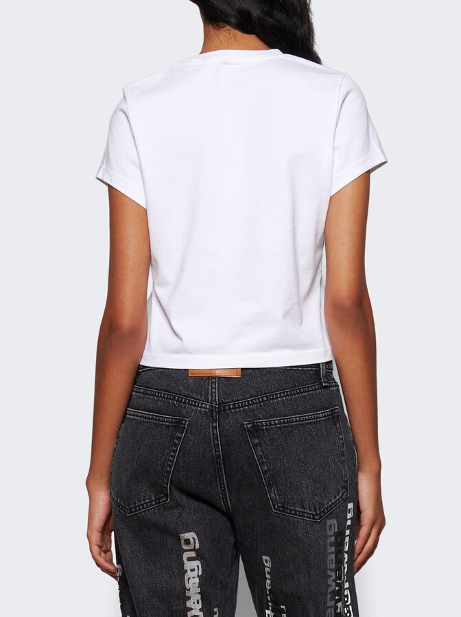Alexander Wang Shrunken Tee With Graphic White