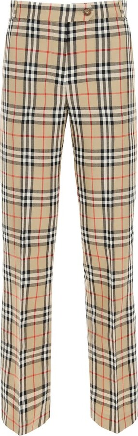 Burberry Vintage Checked Tailored Pants - ShopStyle