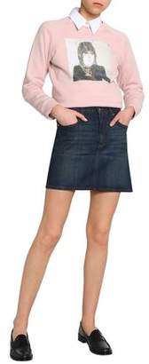 ALEXACHUNG Denim Mini Skirt