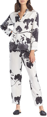 Josie Natori Peony Blossoms Silk Pajama Set