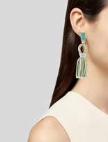 Thumbnail for your product : Oscar de la Renta Short Silk Tassel Earrings Green Short Silk Tassel Earrings