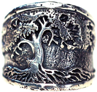 Alaia House Of Hand-Carved Saddle Ring "Tree of Life"