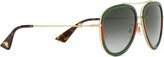 Thumbnail for your product : Gucci Eyewear Pilot-Frame Metal Sunglasses
