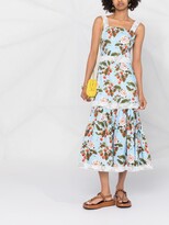 Thumbnail for your product : Borgo de Nor Lace-Trimmed Strawberry-Print Dress