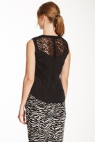Thumbnail for your product : Rebecca Taylor Ponte & Lace Tank
