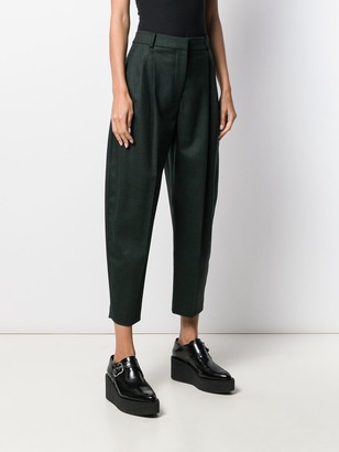 Stella McCartney Tapered Check Cropped Trousers