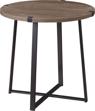 Round Engineered Wood Side End Table