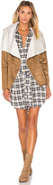 Thumbnail for your product : BB Dakota Bourne Jacket with Faux Fur Lining in Brown