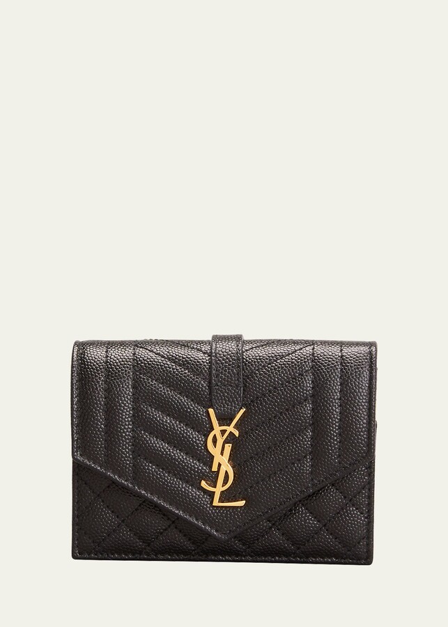 Saint Laurent Quilt Envelope Flap Card Case ShopStyle
