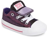 Thumbnail for your product : Converse Infant Girl's Chuck Taylor All Star Double Tongue Shimmer Sneaker