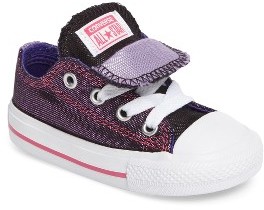Converse Infant Girl's Chuck Taylor All Star Double Tongue Shimmer Sneaker