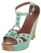 Thumbnail for your product : Isabella Fiore Embossed Wedge Sandals