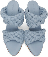Thumbnail for your product : Bottega Veneta Blue Intrecciato Curve Heeled Sandals