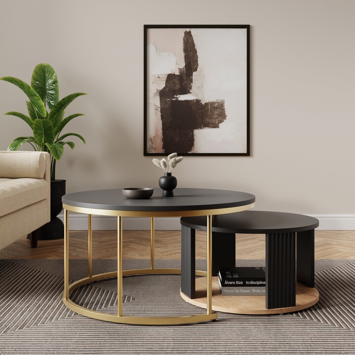 Dunelm Nest of Coffee Tables Black ShopStyle