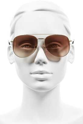 Valentino 56mm Aviator Sunglasses
