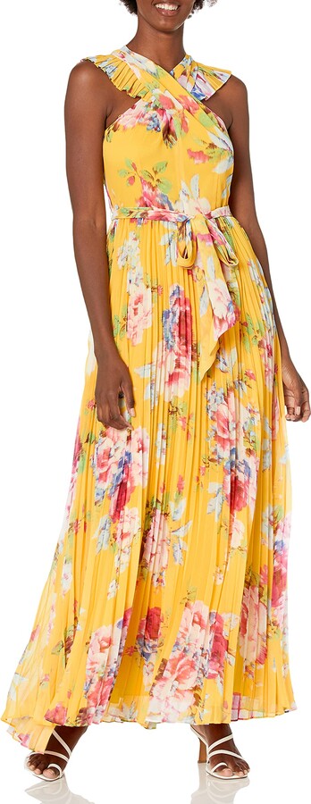 tahari yellow dress