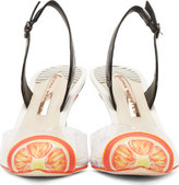 Thumbnail for your product : Sophia Webster Black Mimi Tangerine Heels