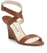 Thumbnail for your product : Manolo Blahnik Lecara Wedge Sandals