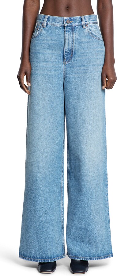 Chloé High-Rise Wide-Leg Jeans in Light Wash Denim