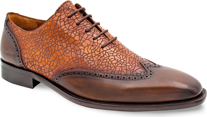 Mezlan Patina Laser Wingtip Oxford