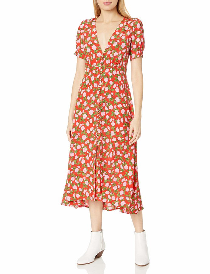 The Kooples Women's Women's Maxi Silk Dress in a Flower Print Dress -  ShopStyle