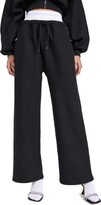 Thumbnail for your product : Alexander Wang Wide Leg Sweatpants with Logo Elastic Exposed Briefs