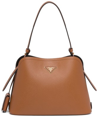 prada brown leather tote