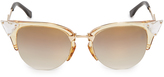Thumbnail for your product : Fendi Iridia Crystal Corner Sunglasses