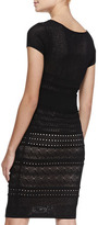 Thumbnail for your product : Catherine Malandrino Cheryl Pointelle Shift Dress, Black