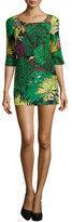Thumbnail for your product : Tracy Reese Printed 3/4-Sleeve Mini Dress