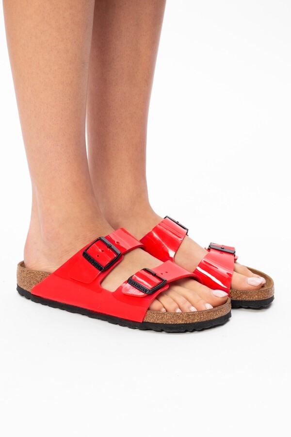 red birkenstocks women's