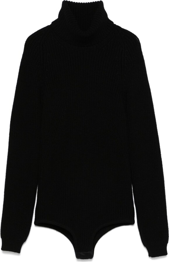 No.21 Ribbed-Knit Bodysuit - ShopStyle Turtleneck Sweaters 