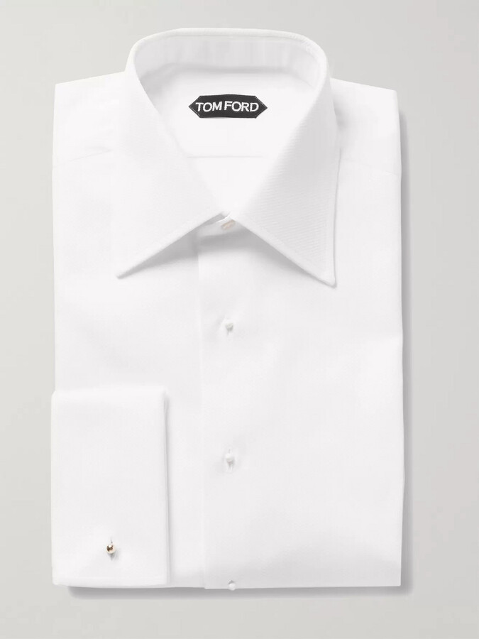 slim fit tuxedo shirt