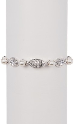 Nadri Marquis Crystal & Simulated Pearl Bracelet