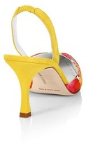 Thumbnail for your product : Manolo Blahnik Carolyne Floral Slingback Pumps
