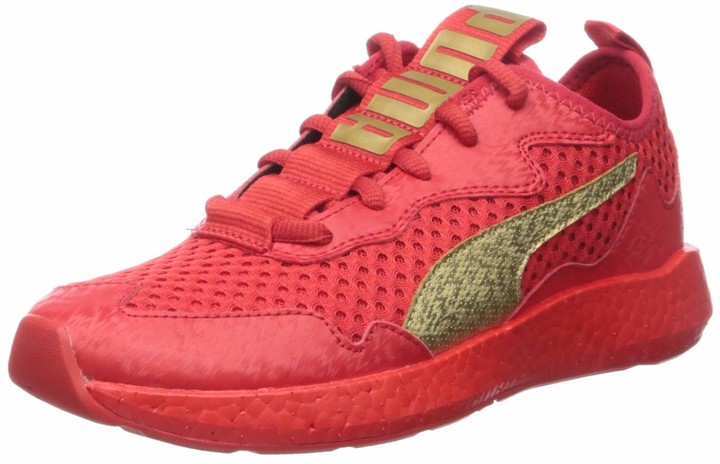 puma red running shoes