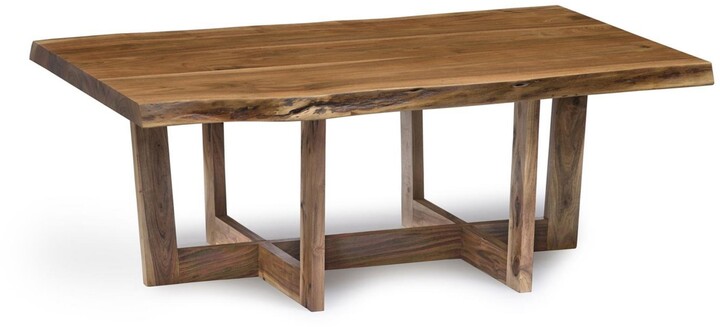 Alaterre Furniture Berkshire Natural Live Edge Wood Large Coffee Table