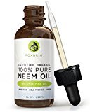 Foxbrim 100% Pure USDA Organic Neem Oil, Cold Pressed - Nutrient Rich Oil For Hair, Skin & Nails - Treat Acne, Fade Fine Lines, Heal Stretch Marks, Moisturize Hair & Scalp - 4OZ
