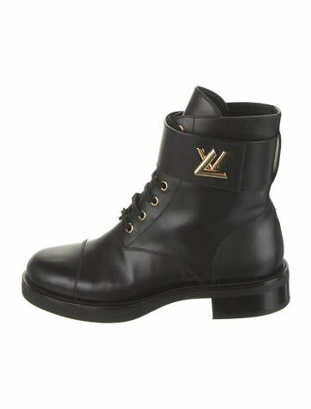 Louis Vuitton Wonderland Flat Ranger Leather Combat Boots - ShopStyle