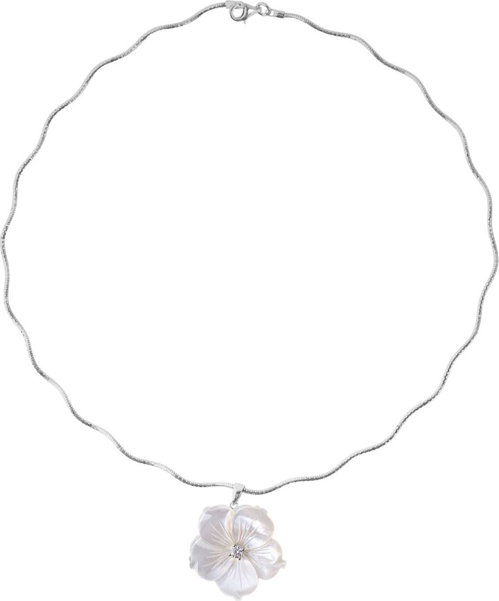 The Link Between Silver Renata Necklace In White Gold Vermeil