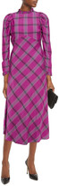 Thumbnail for your product : Temperley London Gathered checked twill midi dress