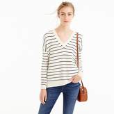 Thumbnail for your product : J.Crew Striped V-neck sweater in merino wool-cotton